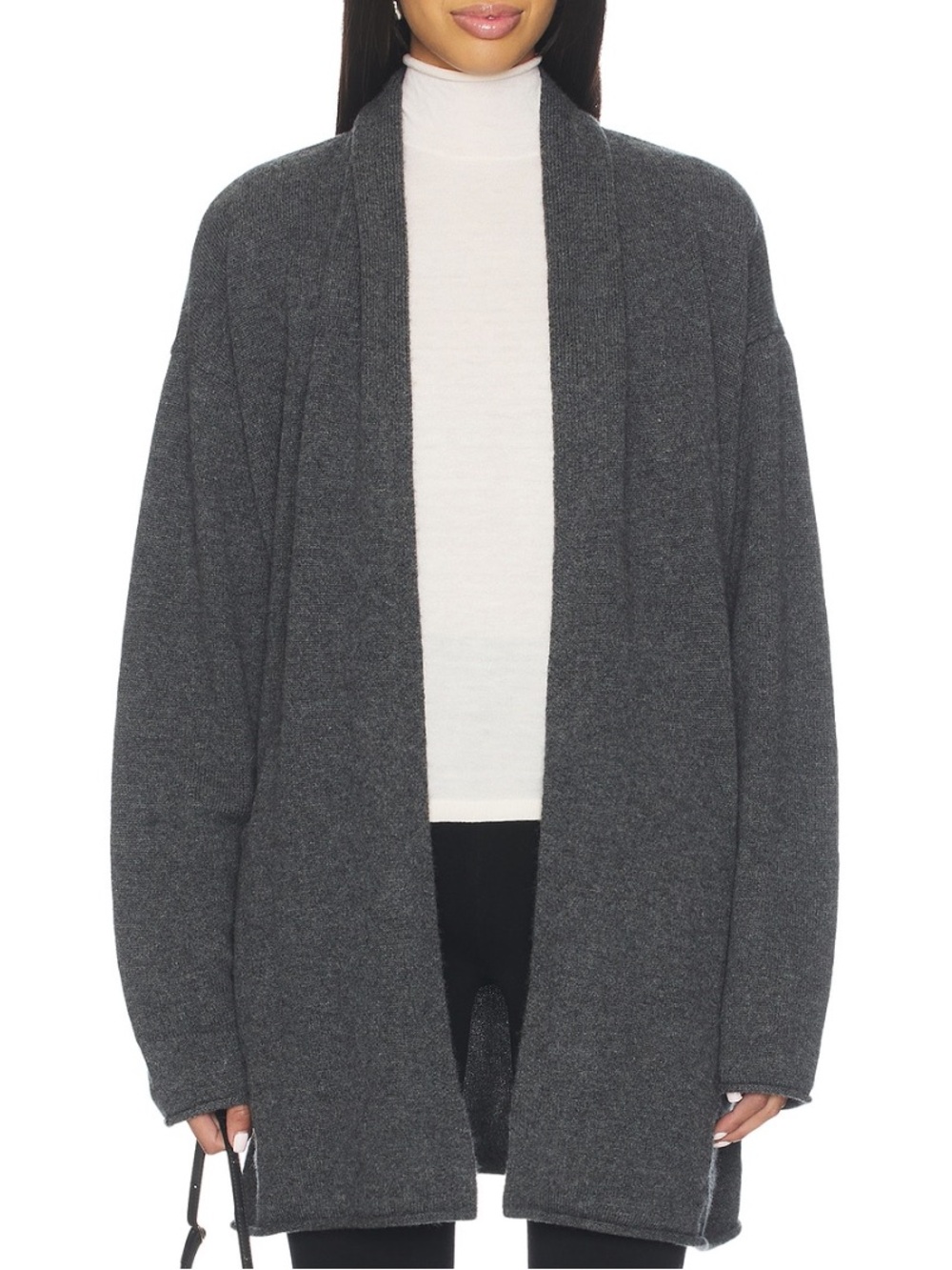 Eaves Biancka Oversized Core Cardigan in Grey